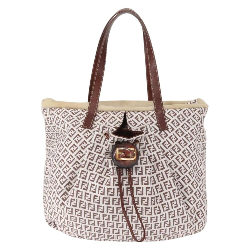 Fendi Zucchino Tote Bag White
